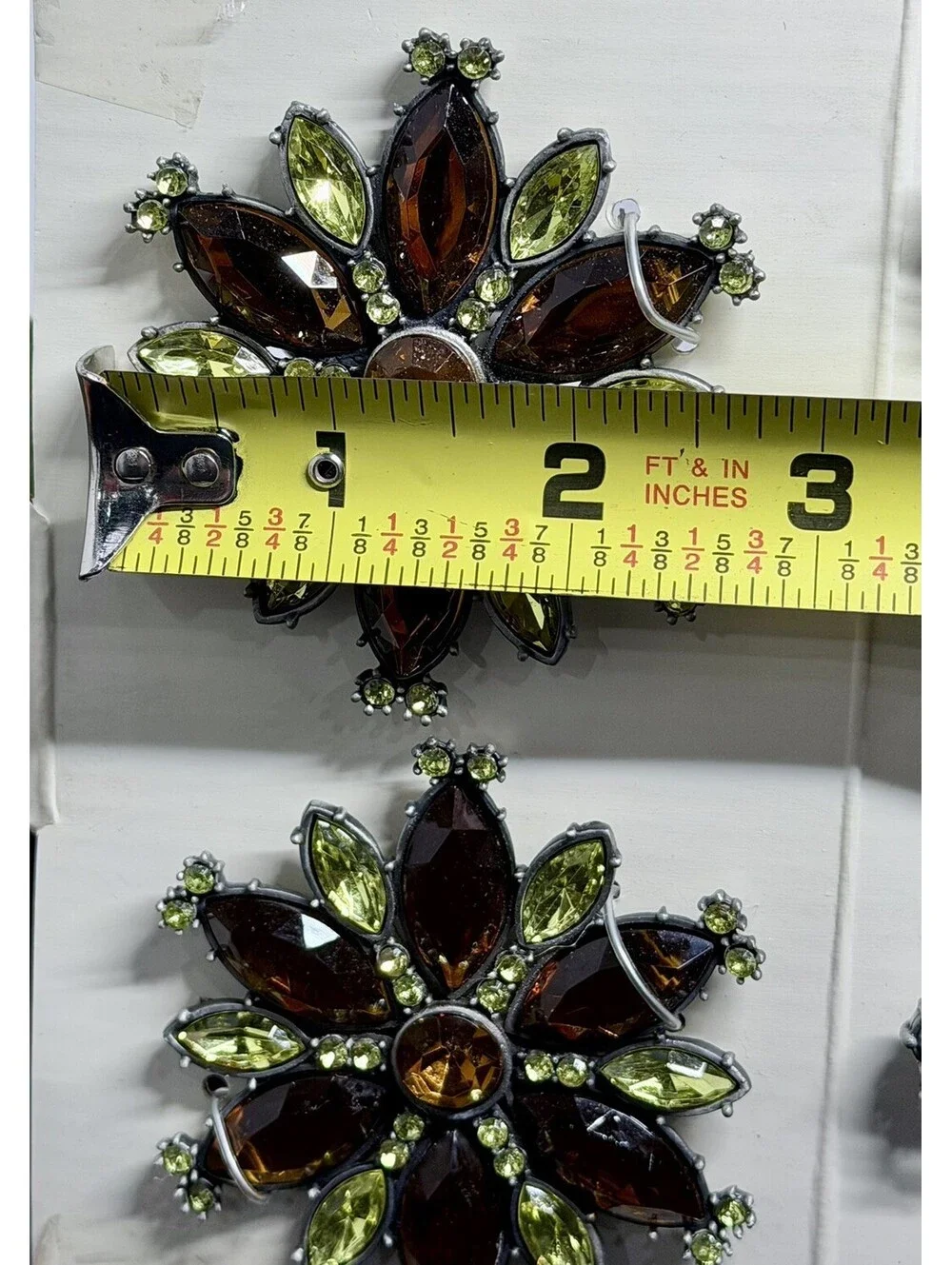 Pottery Barn Set 6 rhinestone Snowflake Napkin Rings Christmas Holiday vintage